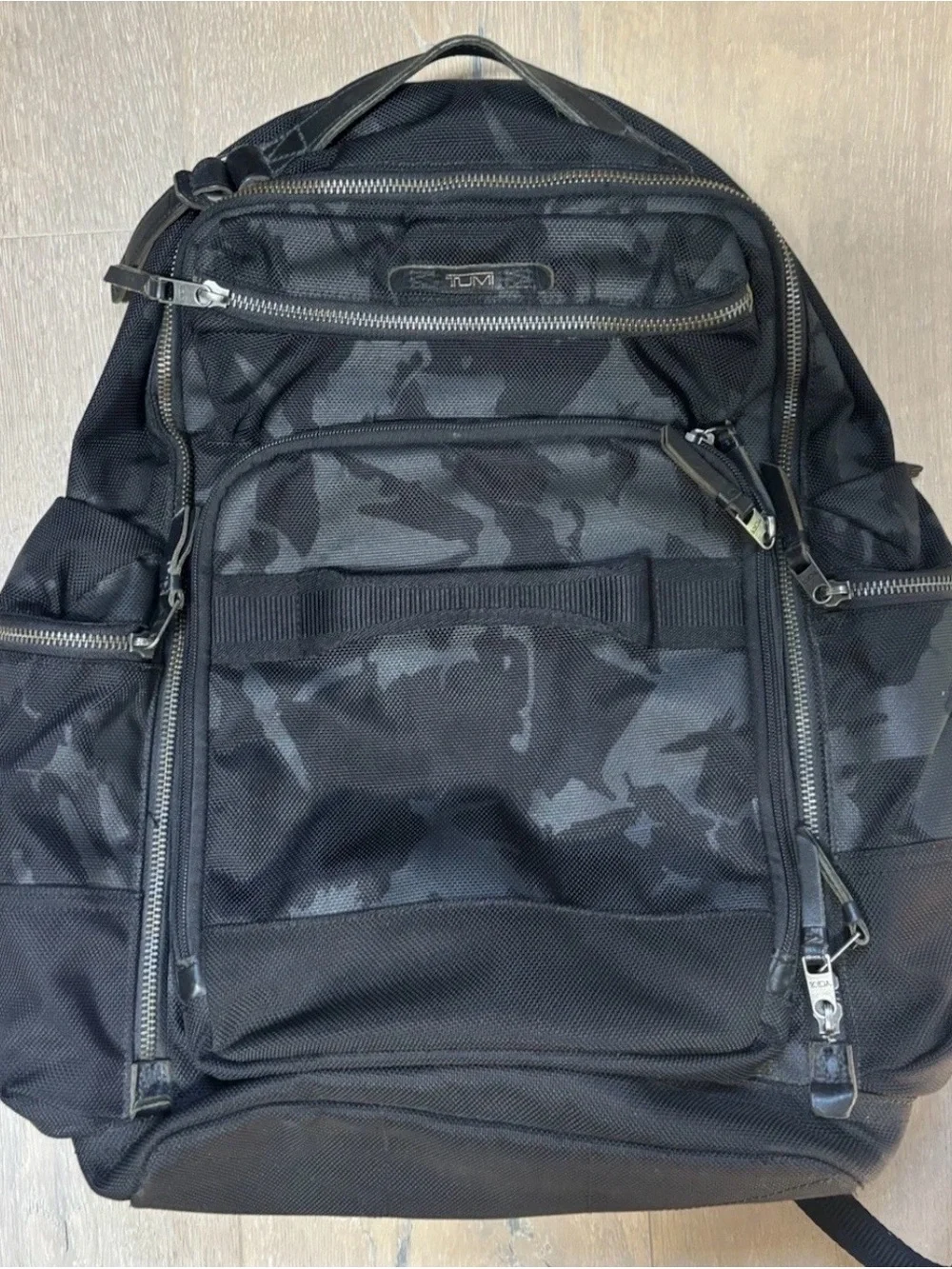 TUMI Dalston Massie Backpack Black Camo Laptop Business Bag Ballistic Nylon